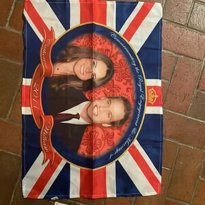 Prince William &‎ Princess Kate Flag/towel